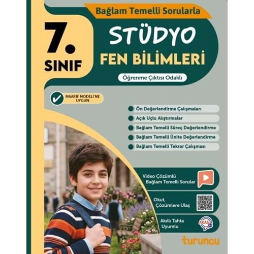 Tudem Turuncu 7. Sınıf Stüdyo Fen Bilimleri Yardımcı Ders Kitabı