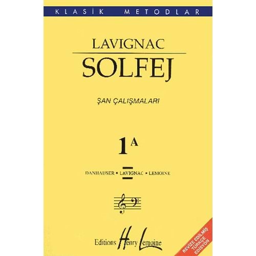 Lavignac Solfej 1A Büyük Boy - Danhauser, Lavignac, Lemoine - Porte Müzik Yayınları