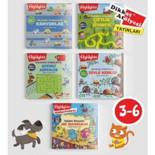 Highlights Sticker Eğlenceli Etkinliklerle Hikayeli Bulmaca 5'li Set - KolektifDikkat Atölyesi Yayınları
