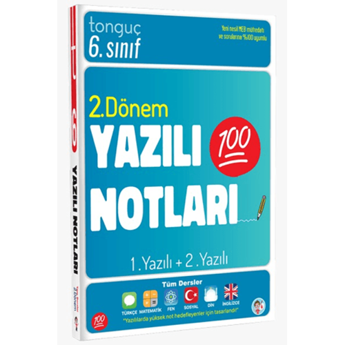 6. Sınıf Yazılı Notları 2. Dönem 1 ve 2. Yazılı - Kolektif - Tonguç Akademi