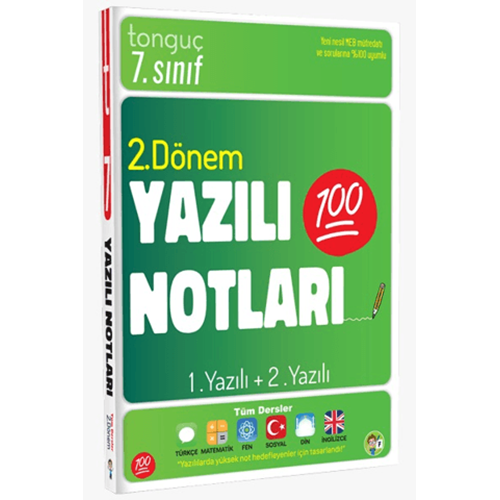 7. Sınıf Yazılı Notları 2. Dönem 1 ve 2. Yazılı - Kolektif - Tonguç Akademi