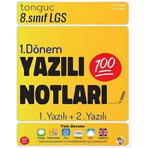 8. Sınıf Yazılı Notları 1. Dönem 1 ve 2. Yazılı - Tonguç Akademi