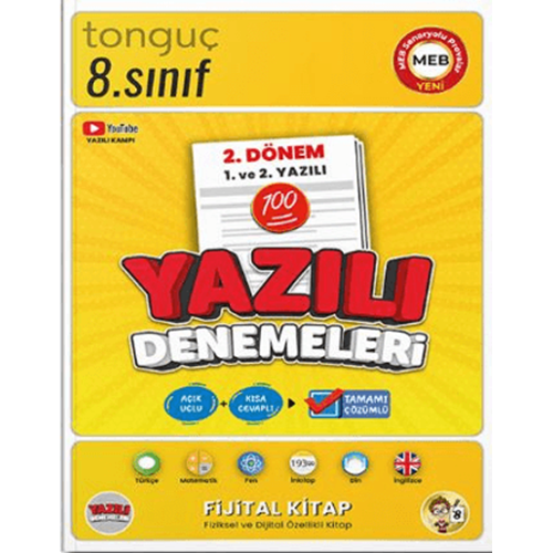 8. Sınıf Yazılı Denemeleri 2. Dönem 1 ve 2. Yazılı - Kolektif - Tonguç Akademi