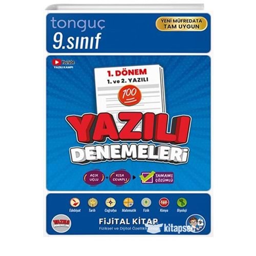 9. Sınıf Yazılı Denemeleri 1. Dönem 1 ve 2. Yazılı - Tonguç Akademi