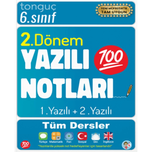 6. Sınıf Yazılı Notları 2. Dönem 1 ve 2. Yazılı - Kolektif - Tonguç Akademi