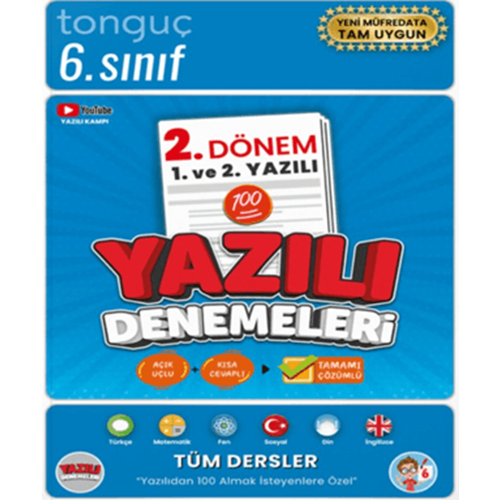 6. Sınıf Yazılı Denemeleri 2. Dönem 1 ve 2. Yazılı - Kolektif - Tonguç Akademi
