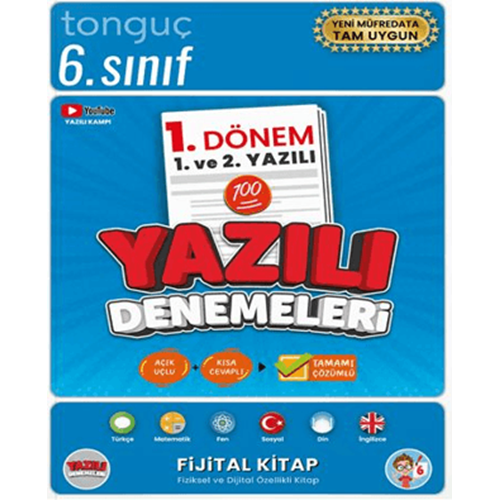6. Sınıf Yazılı Denemeleri 1. Dönem 1 ve 2. Yazılı - Kolektif - Tonguç Akademi