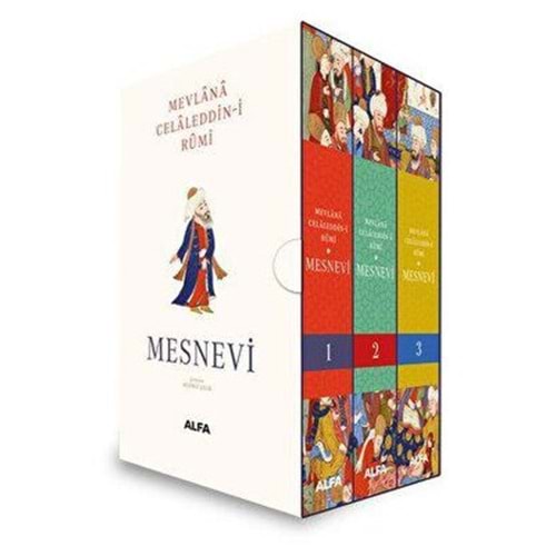 Mesnevi Seti 3 Kitap Takım Vuslatın 750. Yılı Kutulu - Mevlana Celaleddin-i Rumi - Alfa Yayıncılık