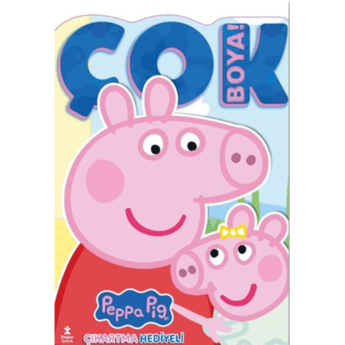 Peppa Pig ve Evie - Çok Boya! Çıkartmalı Dev Boyama Kitabı - Doğan Çocuk
