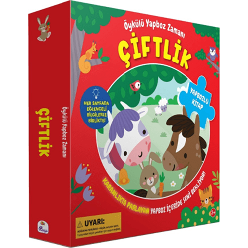 Öykülü Yapboz Zamanı (Yapbozlu Kitap) - Çiftlik - İndigo Çocuk
