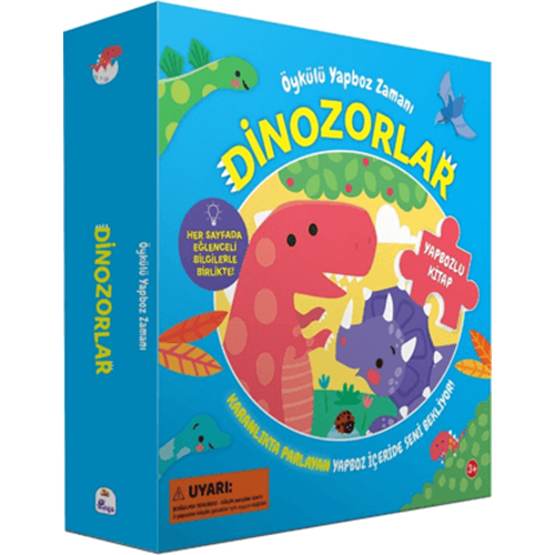 Öykülü Yapboz Zamanı (Yapbozlu Kitap) - Dinozorlar - İndigo Çocuk