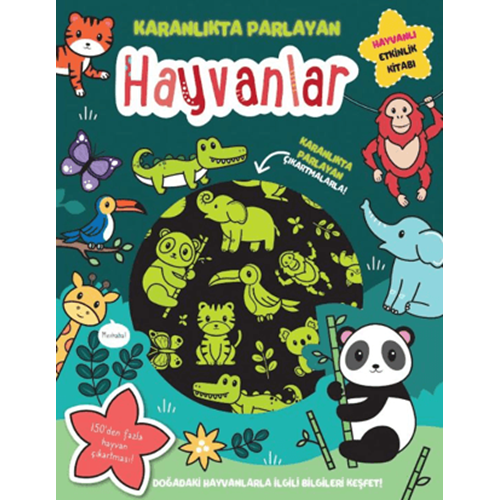 Karanlıkta Parlayan Kitaplar - Hayvanlar (Parlayan Çıkartmalar - Lisa Reganİndigo Çocuk