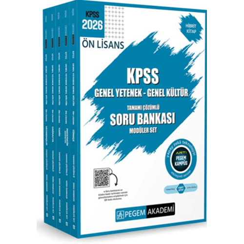 2026 KPSS Ön Lisans Genel Yetenek Genel Kültür Tamamı Çözümlü Soru Bankası Modüler SetKollektifPegem Akademi Yayıncılık