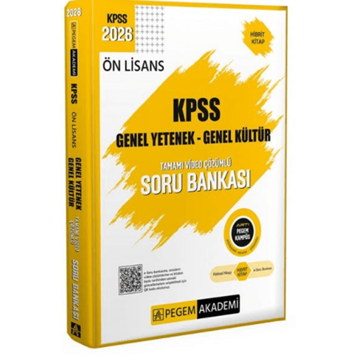 2026 KPSS Ön Lisans Soru Bankası Genel Yetenek Genel Kültür Tamamı Video ÇözümlüKolektifPegem Akademi Yayıncılık