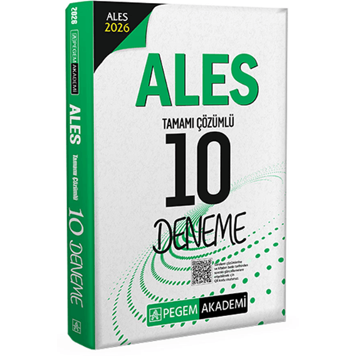 2026 ALES Tamamı Çözümlü 10 Deneme - Kolektif - Pegem Akademi Yayıncılık