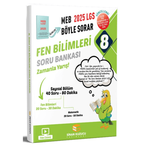 8. Sınıf LGS Fen Bilimleri Soru Bankası Sinan Kuzucu