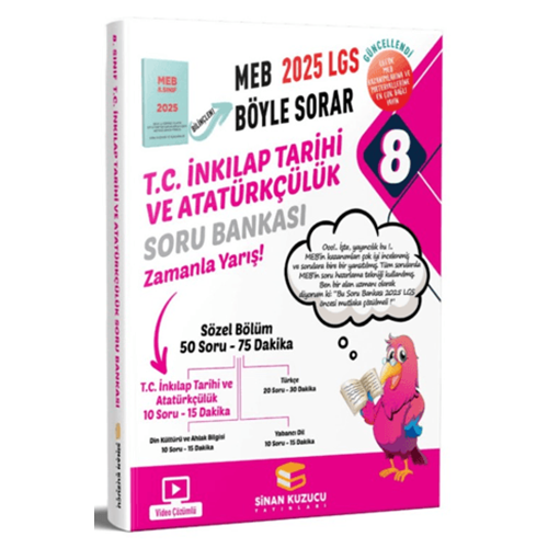 8. Sınıf LGS T.C. İnkılap Tarihi ve Atatürkçülük Soru Bankası Sinan Kuzucu