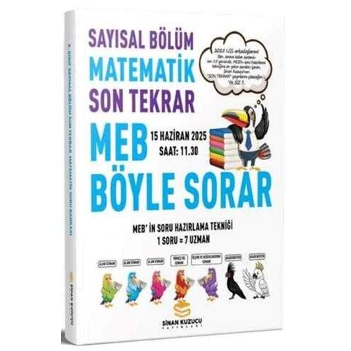 Sinan Kuzucu Yayınları 2025 LGS Sayısal Bölüm Son Tekrar Matematik Soru Bankası