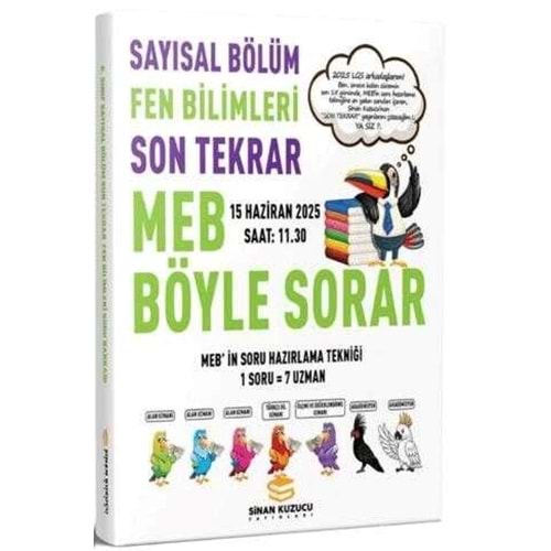 Sinan Kuzucu Yayınları 2025 LGS Sayısal Bölüm Son Tekrar Fen Bilimleri Soru Bankası