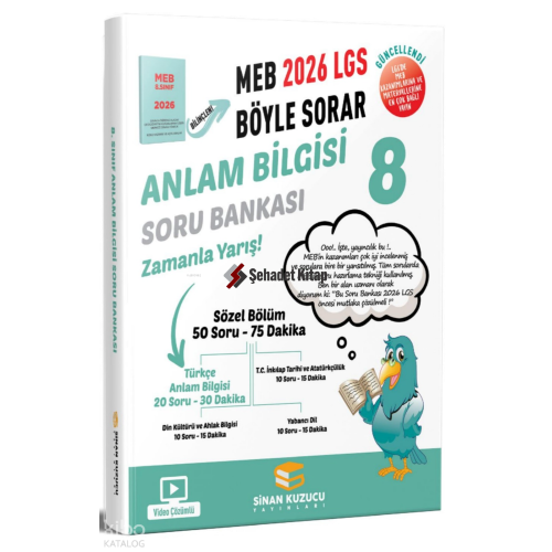 2026 8. Sinif Lgs Anlam Bilgisi Soru Bankasi - Kolektif - Sinan Kuzucu