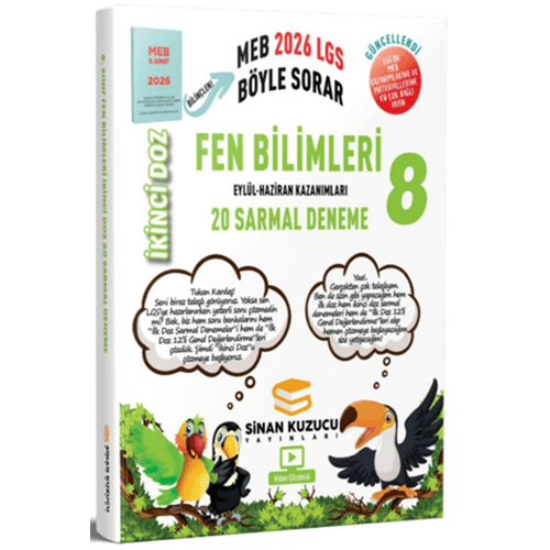 2026 8. Sınıf Fen Bilimleri İkinci Doz Sarmal Branş Denemeleri - Sinan Kuzucu - Sinan Kuzucu Yayınları