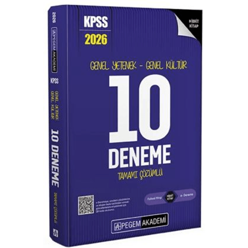 2026 KPSS Genel Yetenek Genel Kültür 10 Deneme Çözümlü - Kollektif - Pegem Akademi Yayıncılık