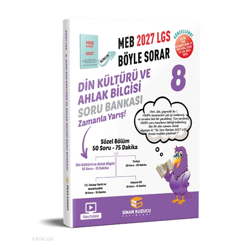 2027 8. Sınıf LGS Din Kültürü ve Ahlak Bilgisi Soru Bankası - Kolektif - Sinan Kuzucu Yayınları