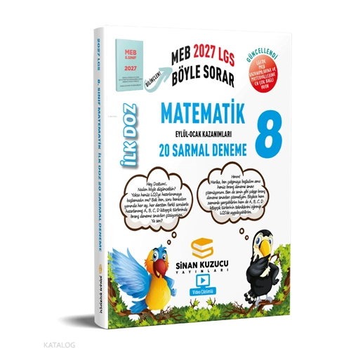 8. Sınıf İlk Doz Matematik Sarmal Deneme - Kolektif - Sinan Kuzucu Yayınları