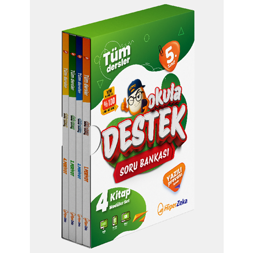 5. Sınıf Tüm Dersler Okula Destek Soru Bankası | 4 Kitap Modüler Set - Kolektif - Hiper Zeka Yayınları