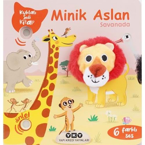Kuklalı Sesli Kitap Minik Aslan Savanada - Emilie Collet - Yapı Kredi Yayınları