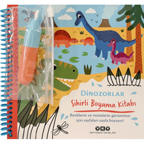 Sihirli Boyama Kitabı - Dinozorlar (Ciltli) - Grund - Yapı Kredi Yayınları