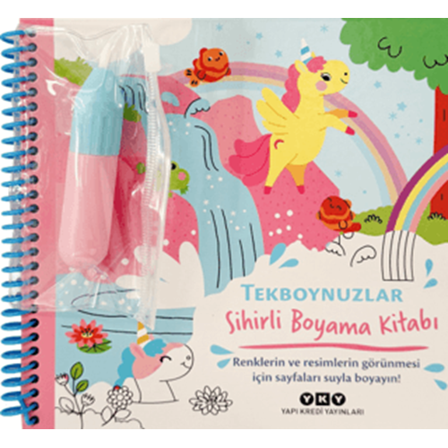 Sihirli Boyama Kitabı - Tekboynuzlar (Ciltli) - Grund - Yapı Kredi Yayınları