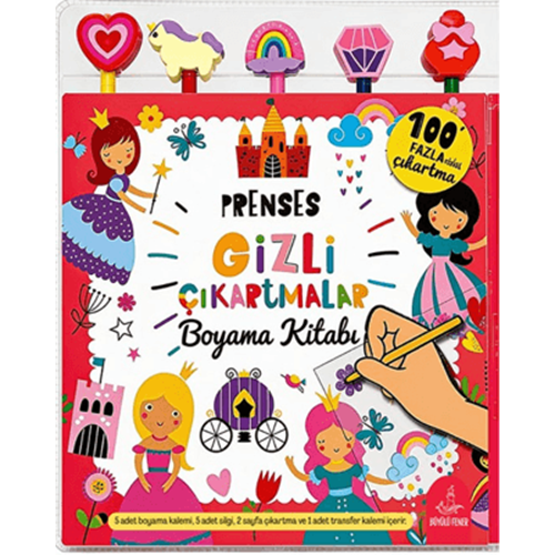 Prenses Gizli Çıkartmalar Boyama Kitabı - Kolektif - Büyülü Fener Yayınları