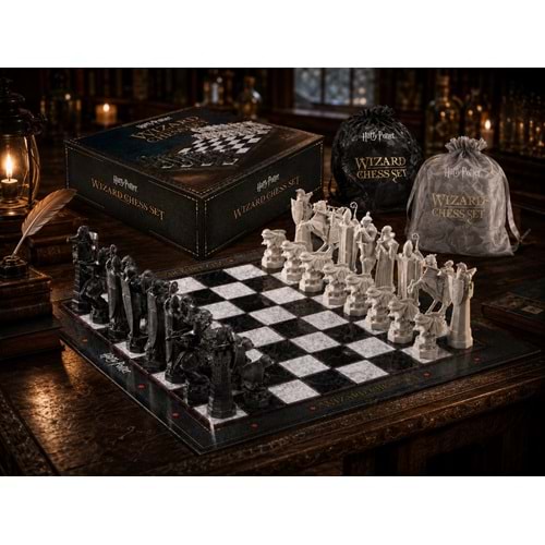 The Noble Collection Harry Potter Büyücü Satrancı Koleksiyonluk Satranç Seti – 32 Detaylı Figürlü , Lisanslı