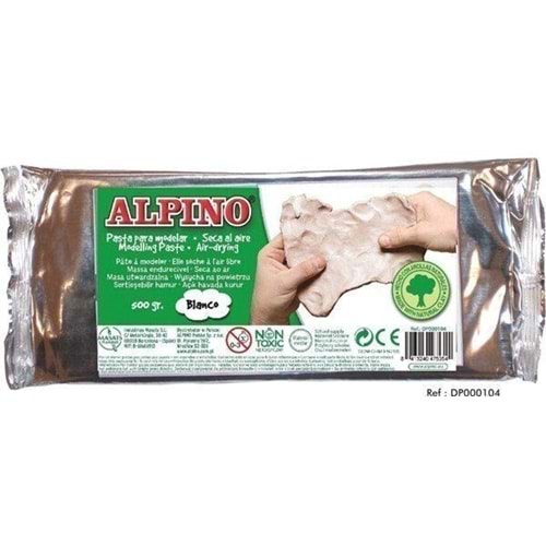 Alpino Şekillendirme Kili Seramik Hamuru 500 gr. Beyaz