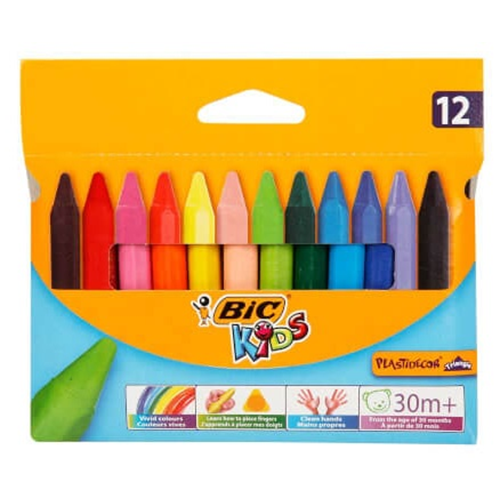Bic Elleri Kirletmeyen Üçgen Pastel 12'li Kutu