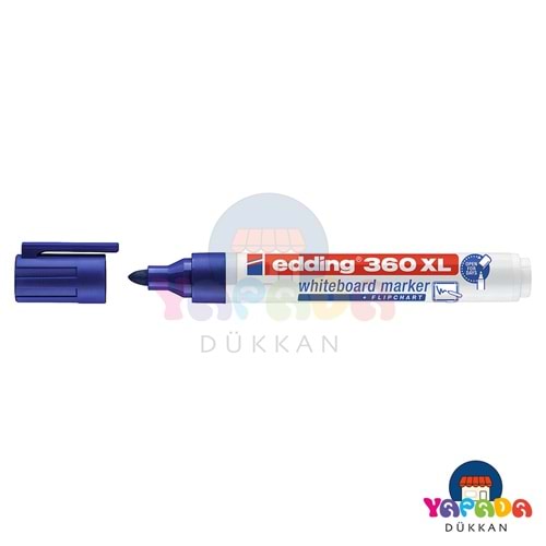 Edding 360 XL 1,5-3 mm Yuvarlak Uçlu Doldurulabilir Mavi Beyaz Tahta Kalemi