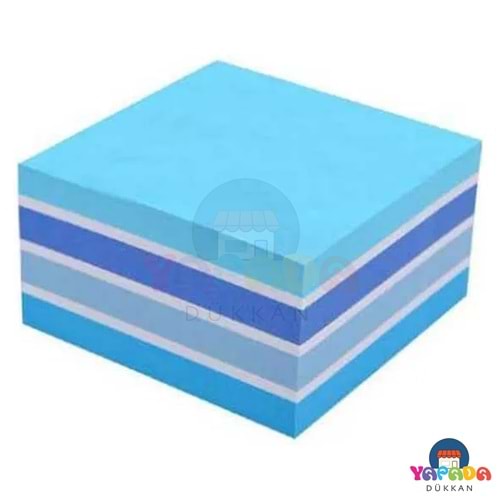 Kraf 7676BL 76 x 76 mm 400 Yaprak Pastel Mavi Yapışkanlı Not Kağıdı Küp