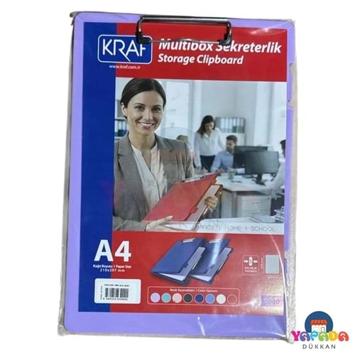 Kraf 1080 A4 Multibox Sekreterlik Saklama Bölmeli Lila