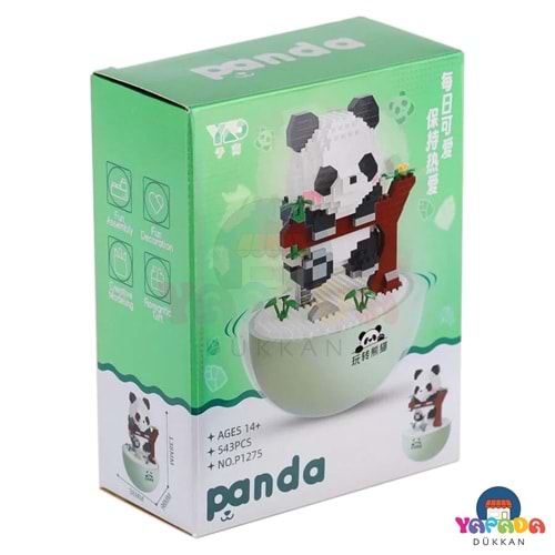 Panlos P1275 543 Parça Panda Model Blok Yapım Seti