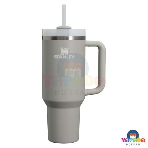 Stanley Quencher H2.O FlowState 10-10824-603 1,18 L 18/8 Çelik Kül Grisi (Ash) Kulplu Pipetli Termos Bardak
