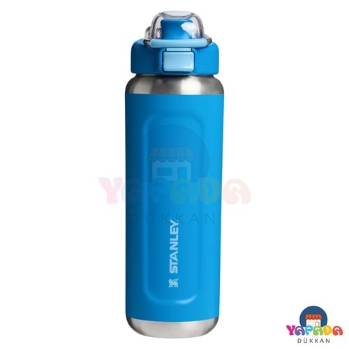 Stanley Wellspring 10-13111-036 700 ml 18/8 Çelik Basmalı Kapaklı Mavi (Azure) Termos Şişe