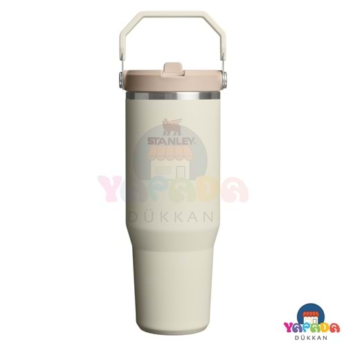Stanley IceFlow Flip Straw 2.0 10-13424-0197 890 ml 18/8 Çelik Krem (Cream) Pipetli Termos Bardak