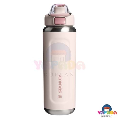 Stanley Wellspring 10-13111-031 700 ml 18/8 Çelik Basmalı Kapaklı Açık Pembe (Rose Quartz) Termos Şişe