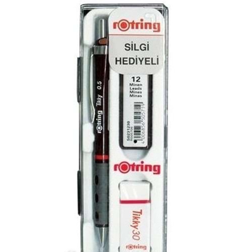 Rotring Tikky Min Silgi 3'lü Okul Seti- 0.5 Bordo