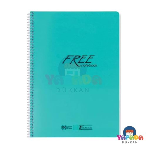 Keskin Color Free PP Kapak Spiralli A4 60 Yaprak Çizgili Defter Karma Renk 320401-99