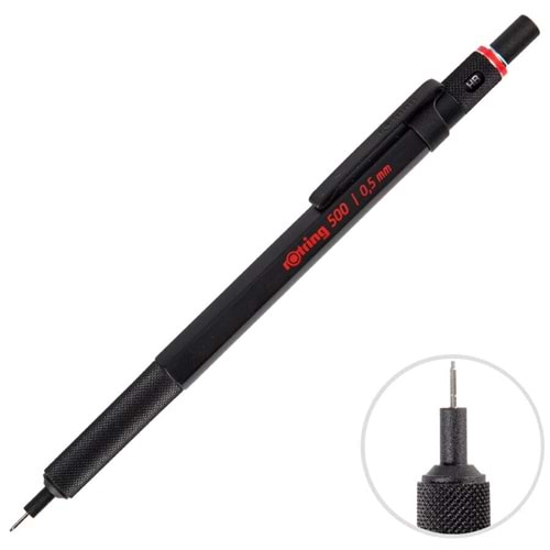 Rotring 500 Mekanik Kurşun Kalem, Siyah 0.5 mm