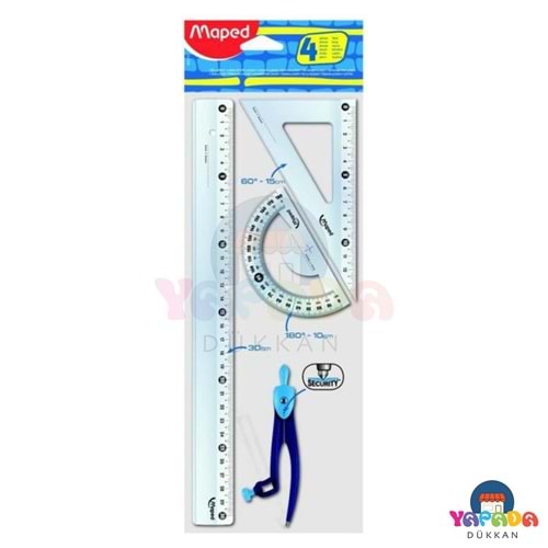 Maped Start 899218 30 cm Cetvelli Pergelli Maxi Çizim Seti 4 Parça