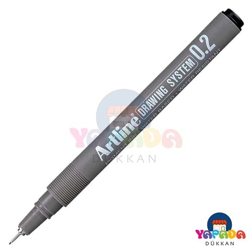 Artline Drawing System EK-232 0,2 mm Siyah Pigment Mürekkepli Teknik Çizim Kalemi