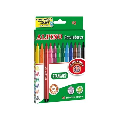 Alpino Keçeli Kalem Standard 12 Renk